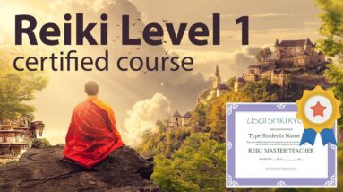 Reiki Course Level 1 (1h and 38 minutes) With Cert./Diploma + Attunements (see description)